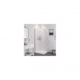 Eastbrook Vantage 2000 8mm Fluted Glass Walk In Panel 800mm x 2000mm Brushed Brass   49.5109