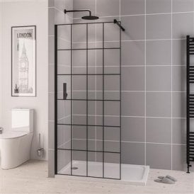Eastbrook Vantage 2000 8mm Matt Black Framed Walk In Panel 1100mm x 2000mm Matt Black   49.1086
