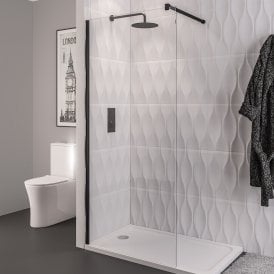 Eastbrook Vantage 2000 8mm Walk In Panel 1200mm x 2000mm Matt Black   49.1062