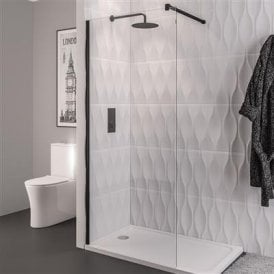 Eastbrook Vantage 2000 8mm Walk In Panel 1400mm x 2000mm Matt Black   49.1064