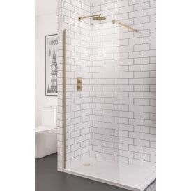 Eastbrook Vantage 2000 8mm Walk In Panel 1500mm x 2000mm Brushed Brass   49.2043