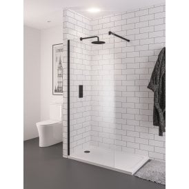 Eastbrook Vantage 2000 8mm Walk In Panel 1500mm x 2000mm Matt Black   49.2041