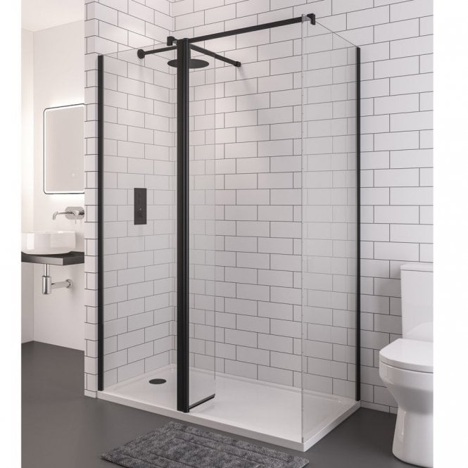 Eastbrook  Vantage 2000 8mm Walk In Panel 1600mm x 2000mm Matt Black   49.1099