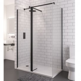 Eastbrook Vantage 2000 8mm Walk In Panel 1600mm x 2000mm Matt Black   49.1099