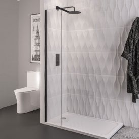 Eastbrook Vantage 2000 8mm Walk In Panel 300mm x 2000mm Matt Black   49.1054