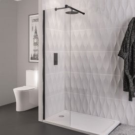 Eastbrook Vantage 2000 8mm Walk In Panel 500mm x 2000mm Matt Black   49.1055