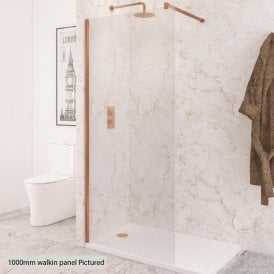 Eastbrook Vantage 2000 8mm Walk In Panel 800mm x 2000mm Brushed Bronze 49.7104