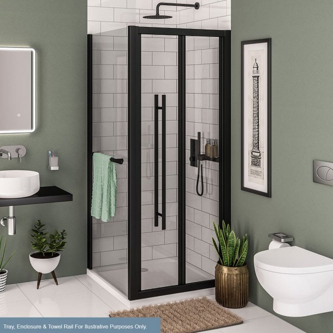 Eastbrook  Vantage 2000 Easy Clean Bi-Fold Door 760mm Matt Black   49.0048