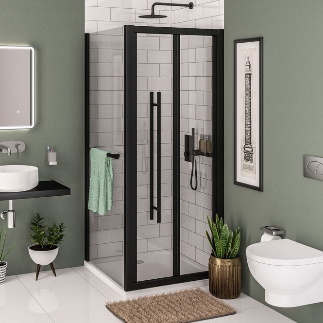 Eastbrook  Vantage 2000 Easy Clean Bi-Fold Door 900mm Matt Black   49.0052