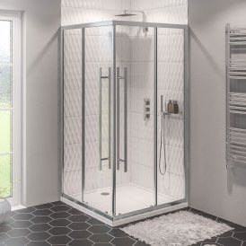 Eastbrook Vantage 2000 Easy Clean Offset Corner Entry 900mm x 800mm Chrome   49.0097