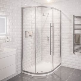 Eastbrook Vantage 2000 Easy Clean Offset Quadrant 1200mm x 900mm Chrome   49.0083