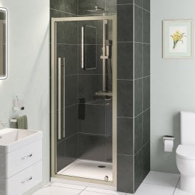 Eastbrook Vantage 2000 Easy Clean Pivot Door 760mm Brushed Brass   49.5009