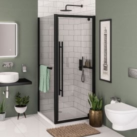 Eastbrook Vantage 2000 Easy Clean Pivot Door 760mm Matt Black   49.0020
