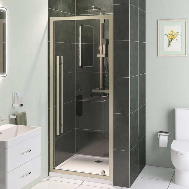 Eastbrook  Vantage 2000 Easy Clean Pivot Door 900mm Brushed Brass   49.5012