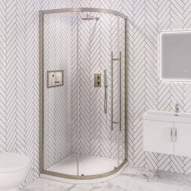 Eastbrook Vantage 2000 Easy Clean Quadrant 800mm Brushed Brass   49.5025