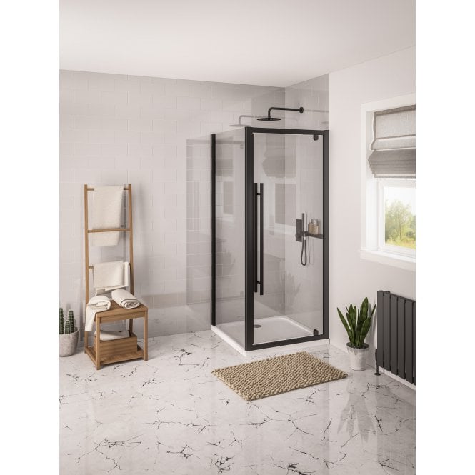 Eastbrook  Vantage 2000 Easy Clean Side Panel 1000mm Matt Black   49.0036