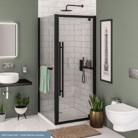 Eastbrook Vantage 2000 Easy Clean Side Panel 800mm Matt Black   49.0032