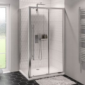 Eastbrook Vantage 2000 Easy Clean Sliding Door 1650mm Chrome   49.0015