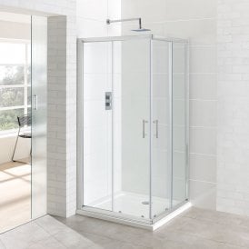 Eastbrook Vantage Easy Clean Corner Entry 800mm x 800mm Silver   69.0127