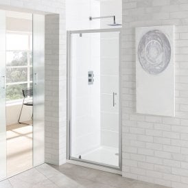 Eastbrook Vantage Easy Clean Pivot Door 1000mm Silver   69.0086