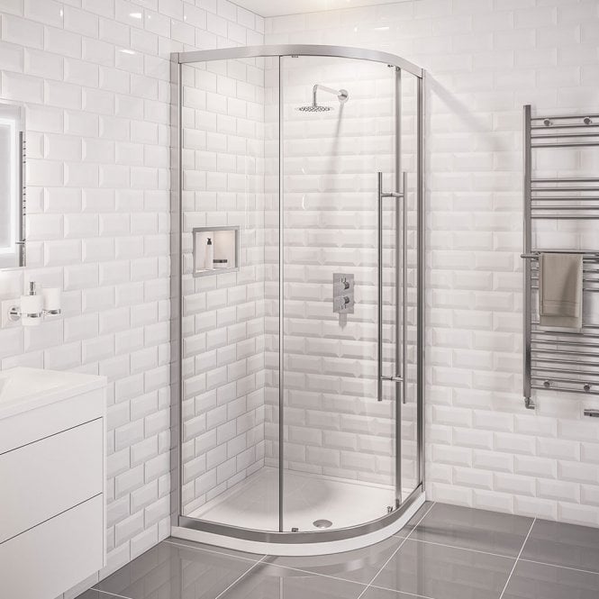 Eastbrook  Vantage Easy Clean Quadrant 800mm Silver   69.0024