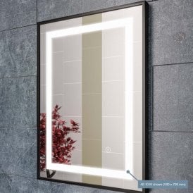 Eastbrook Varano 600mm x 800mm LED Mirror Black Frame   40.1019
