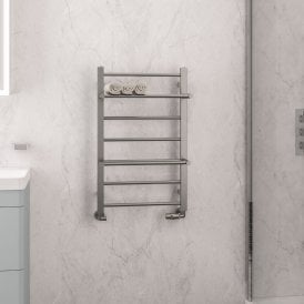 Eastbrook Velino Stainless Steel Towel Rail 800mm x 500mm Brushed   41.1115