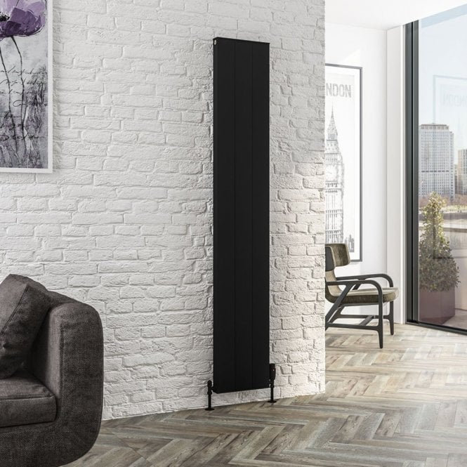 Eastbrook  Vesima 1800mm x 303mm Aluminium Radiator Matt Black   86.0082