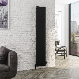 Eastbrook Vesima 1800mm x 303mm Aluminium Radiator Matt Black   86.0082