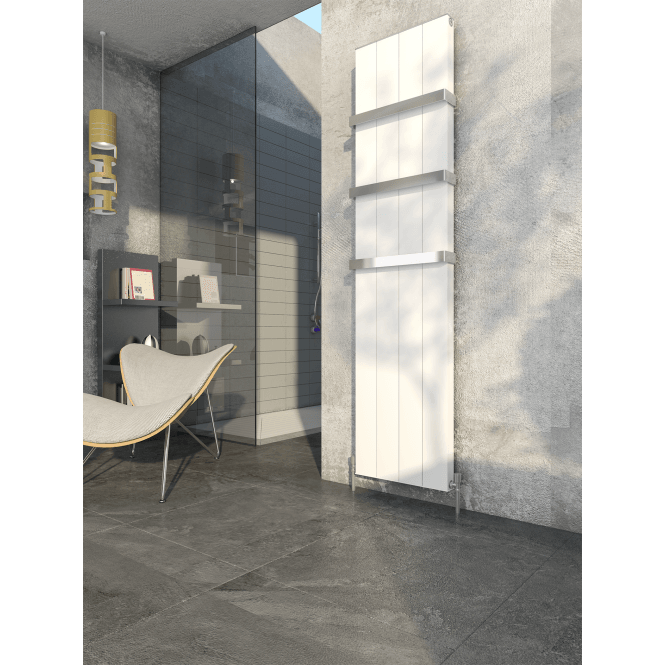 Eastbrook  Vesima 1800mm x 303mm Aluminium Radiator Matt White   86.0080