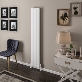 Eastbrook Vesima 1800mm x 303mm Aluminium Radiator Matt White   86.0080