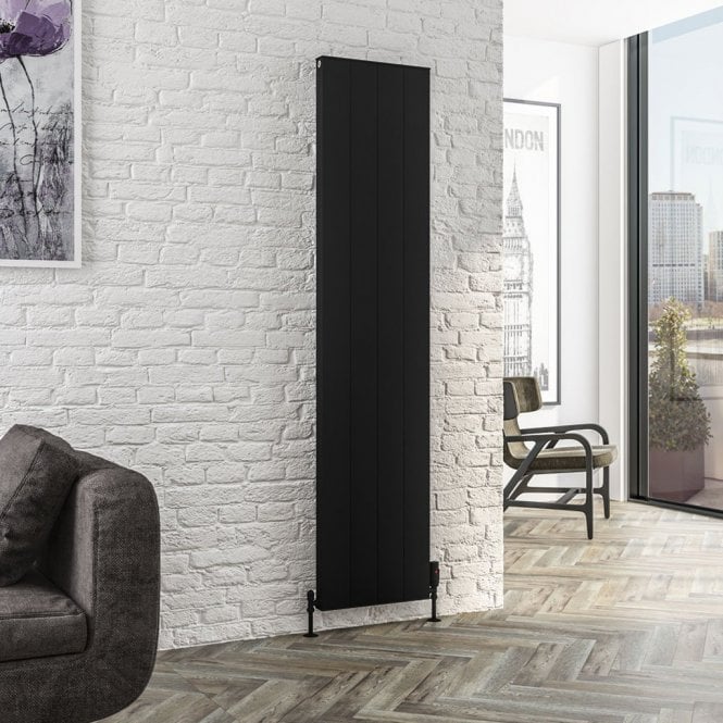 Eastbrook  Vesima 1800mm x 403mm Aluminium Radiator Matt Black   86.0085