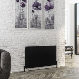 Eastbrook Vesima 600mm x 1003mm Aluminium Radiator Matt Black   86.0100