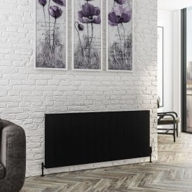 Eastbrook Vesima 600mm x 1403mm Aluminium Radiator Matt Black   86.0481