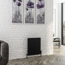 Eastbrook Vesima 600mm x 503mm Aluminium Radiator Matt Black   86.0091