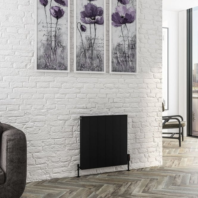 Eastbrook  Vesima 600mm x 603mm Aluminium Radiator Matt Black   86.0094