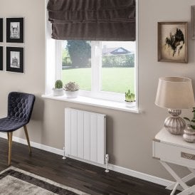 Eastbrook Vesima 600mm x 603mm Aluminium Radiator Matt White   86.0092