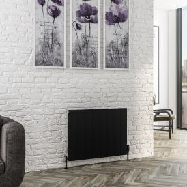 Eastbrook Vesima 600mm x 803mm Aluminium Radiator Matt Black   86.0097