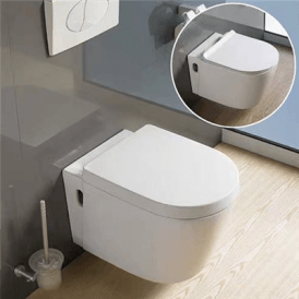Eastbrook Vienne Wall Hung WC Soft Close Seat White   40.0052