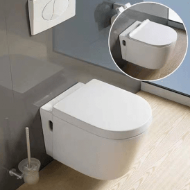 Eastbrook Vienne Wall Hung WC Soft Close Seat White   40.0052