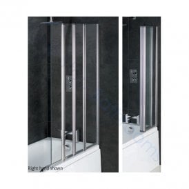 Eastbrook Volente 1000mm 1 Fixed & 3 Folding Panel Right Hand Silver   58.710R