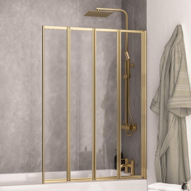 Eastbrook  Volente 1000mm 4 Fold Screen Brushed Brass 58.761