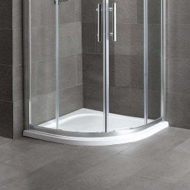 Eastbrook Volente 1000mm Quadrant ABS Stone Resin Tray White   158.064