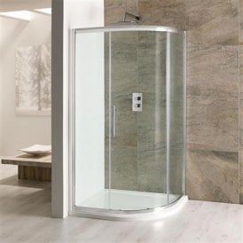 Eastbrook Volente 1000mm Single Door Quadrant Needs Special Tray Silver   58.009
