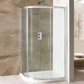 Eastbrook Volente 1000mm x 760mm Single Door Offset Quadrant Silver   58.112
