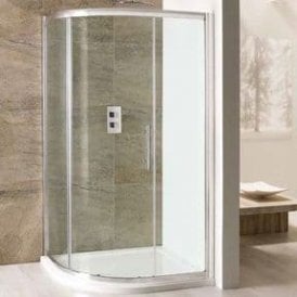 Eastbrook Volente 1000mm x 900mm Single Door Offset Quadrant Silver   58.114