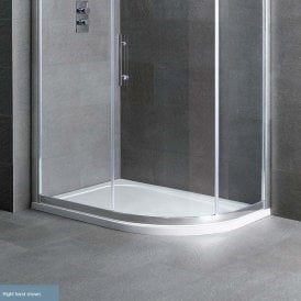 Eastbrook Volente 1100mm x 760mm Left Hand Quadrant ABS Stone Resin Tray White   158.710
