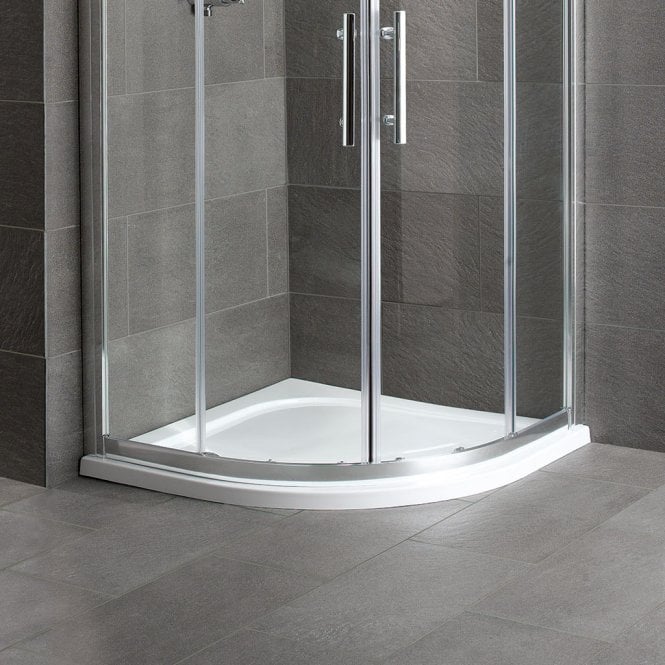 Eastbrook  Volente 1100mm x 760mm Right Hand Quadrant ABS Stone Resin Tray White   158.711