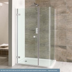 Eastbrook Volente 1200mm x 800mm Left Hand Tray For Curved Corner White   158.602