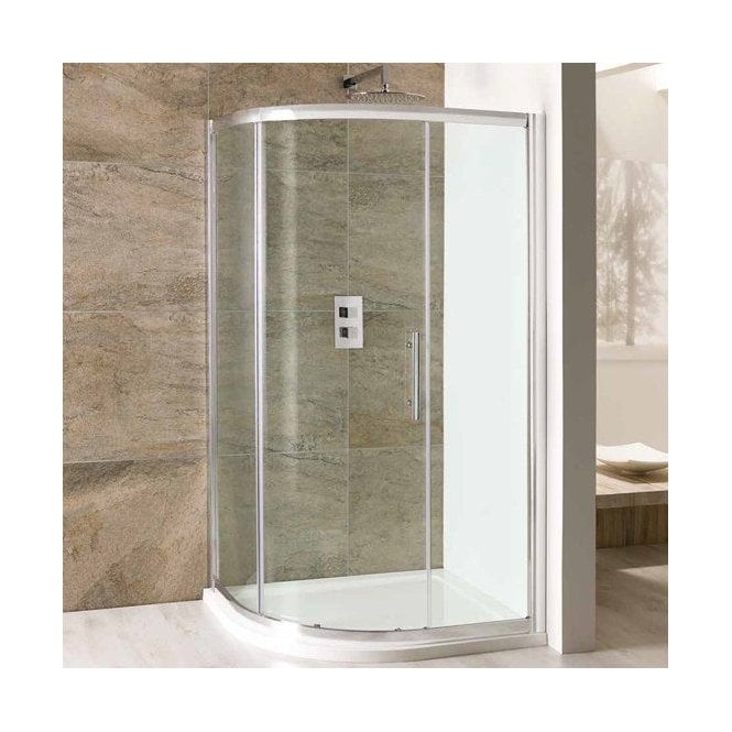 Eastbrook  Volente 1200mm x 900mm Single Door Offset Quadrant Silver   58.117